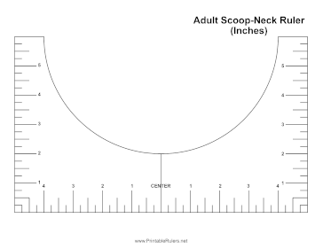 Adult Scoop-Neck Ruler Printable Ruler