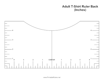 Adult T-Shirt Ruler Back Printable Ruler