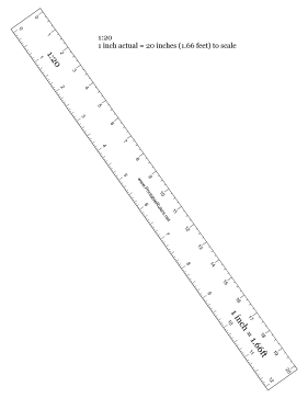 Hobbyist 1 to 20 Scale Printable Ruler