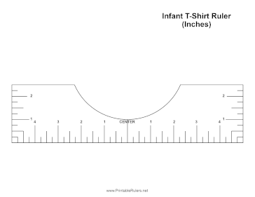Infant T-Shirt Ruler Printable Ruler