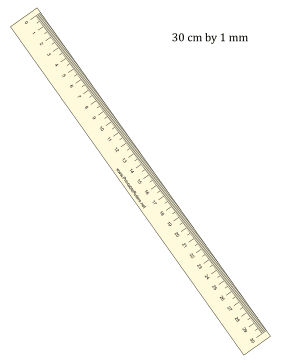 Ruler 30-cm By mm Yellow Printable Ruler