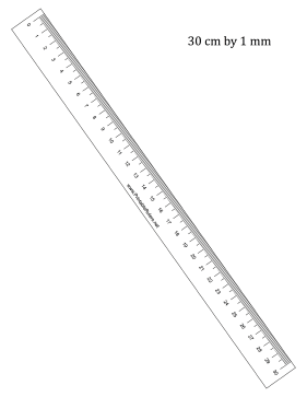 30-cm by mm Ruler Printable Ruler