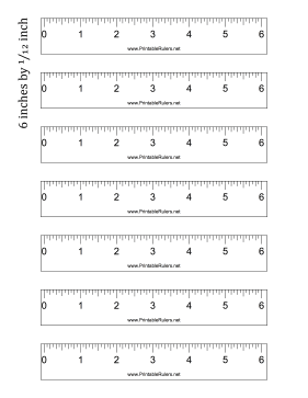 Ruler 6-inch by 1/12 inch Printable Ruler
