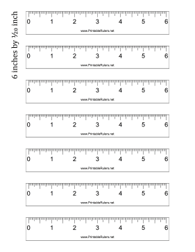 Ruler 6-inch by 1/20 inch Printable Ruler