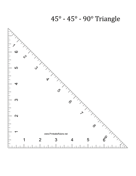 Triangle-45 Printable Ruler