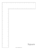 Blank Square Ruler With Inches OpenOffice Template