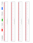 Colored Markings Meterstick OpenOffice Template