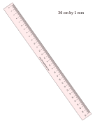 Ruler 30-cm By mm Pink