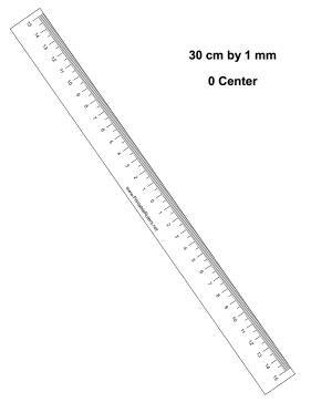 30 cm Ruler Zero Center Printable Ruler