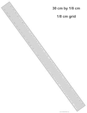 30cm Ruler Eighth-Centimeter Grid Printable Ruler