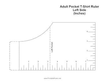 Adult Pocket Ruler Left Side Printable Ruler