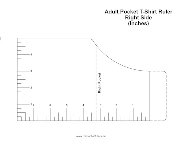 Adult Pocket Ruler Right Side Printable Ruler