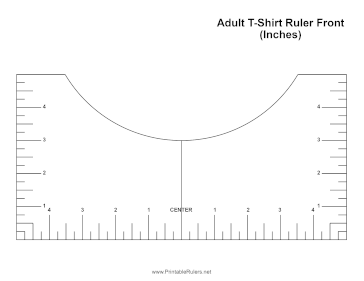 Adult T-Shirt Ruler Printable Ruler
