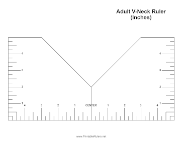 Adult V-Neck Ruler Printable Ruler