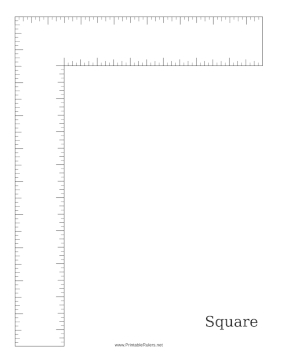 Blank Square Ruler With Inches Printable Ruler