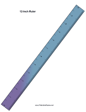 Blue Gradient Ruler Printable Ruler
