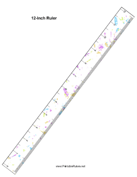 Bright Splotches Ruler Printable Ruler