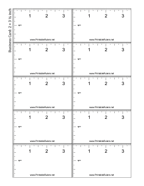 Business Card Ruler Printable Ruler