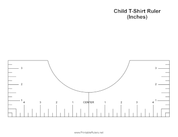 Child T-Shirt Ruler - Printable Ruler