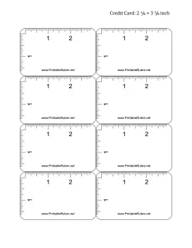 Credit Card Ruler Printable Ruler