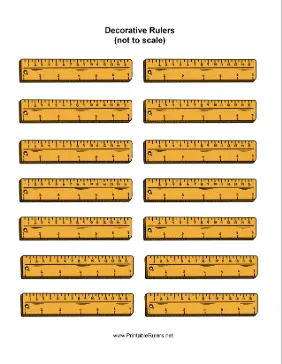 Cute Decorative Rulers Printable Ruler