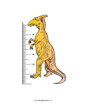 Dinosaur Ruler Printable Ruler