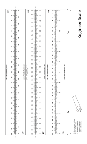 Engineer Scale 12-inch Ruler Printable Ruler