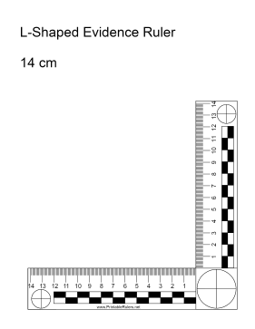 Evidence Ruler 14 Centimeters Printable Ruler