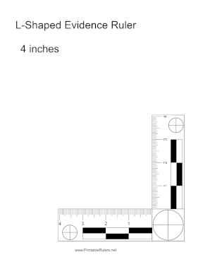 Evidence Ruler 4 Inches Printable Ruler