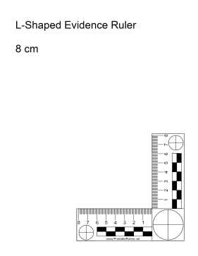 Evidence Ruler 8 Centimeters Printable Ruler