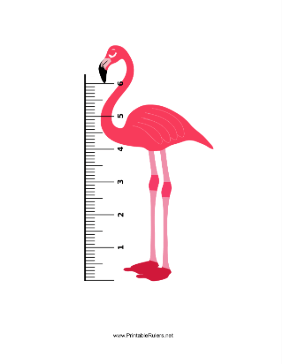 Flamingo Ruler Printable Ruler