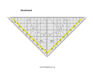 Geodreieck Printable Ruler