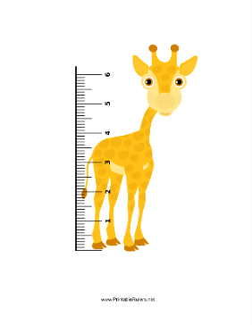 Giraffe Ruler Printable Ruler
