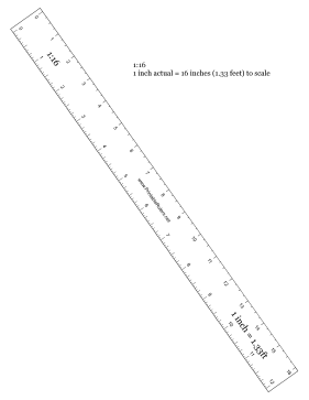 Hobbyist 1 to 16 Scale Printable Ruler