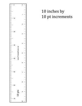 Layout Ruler 10-points Printable Ruler