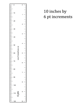 Layout Ruler 6-points Printable Ruler