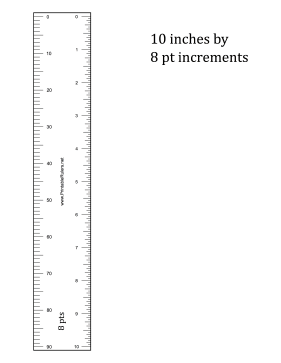 Layout Ruler 8-points Printable Ruler