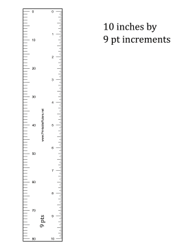 Layout Ruler 9-points Printable Ruler