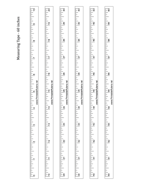 Measuring Tape-60 inches Printable Ruler