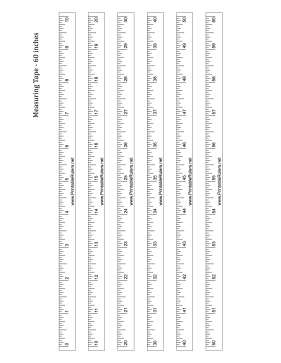 Measuring Tape-60 inches - Printable Ruler