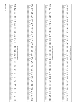 Meterstick Large Print Printable Ruler