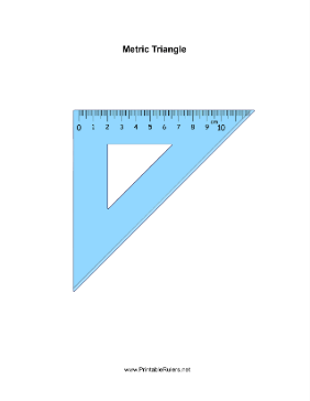 Metric Triangle Printable Ruler