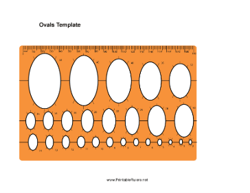 Ovals Template Printable Ruler