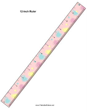 Pastel Heart Ruler Printable Ruler