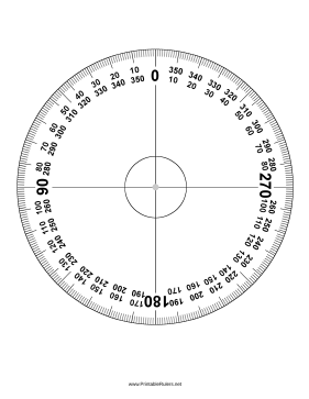 printable protractor 360 pdf