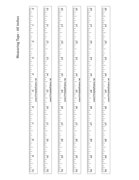 R To L Measuring Tape 60 Inches Printable Ruler