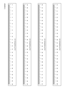 R To L Meterstick Printable Ruler