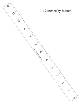 R To L Ruler 12-Inch By 4 Printable Ruler