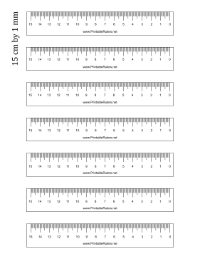R To L Ruler 15-cm By mm Printable Ruler