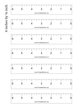 R To L Ruler 6-Inch By 4 Printable Ruler